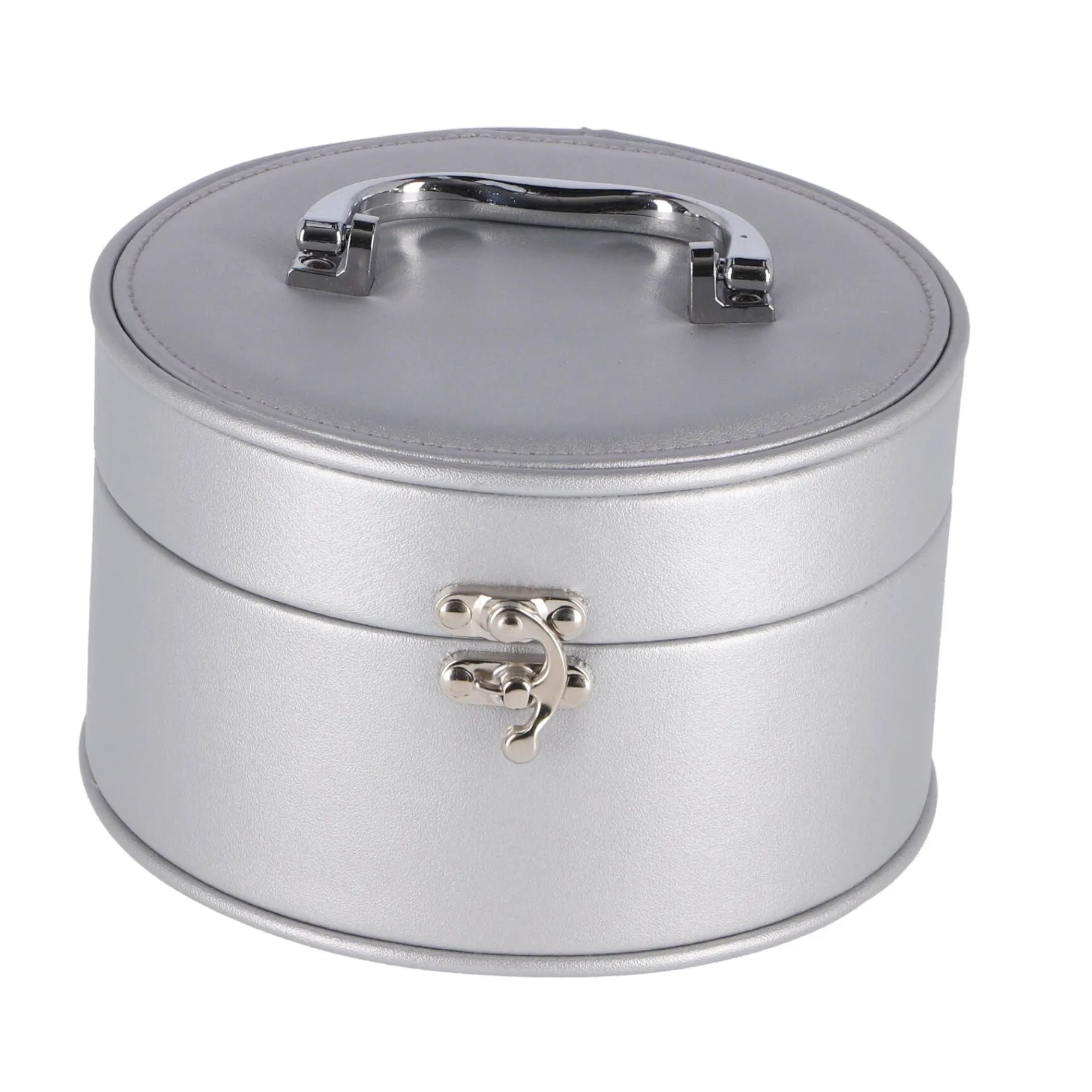 Make-Up> Casuelle Cosmetica Koffer Rond Zilver