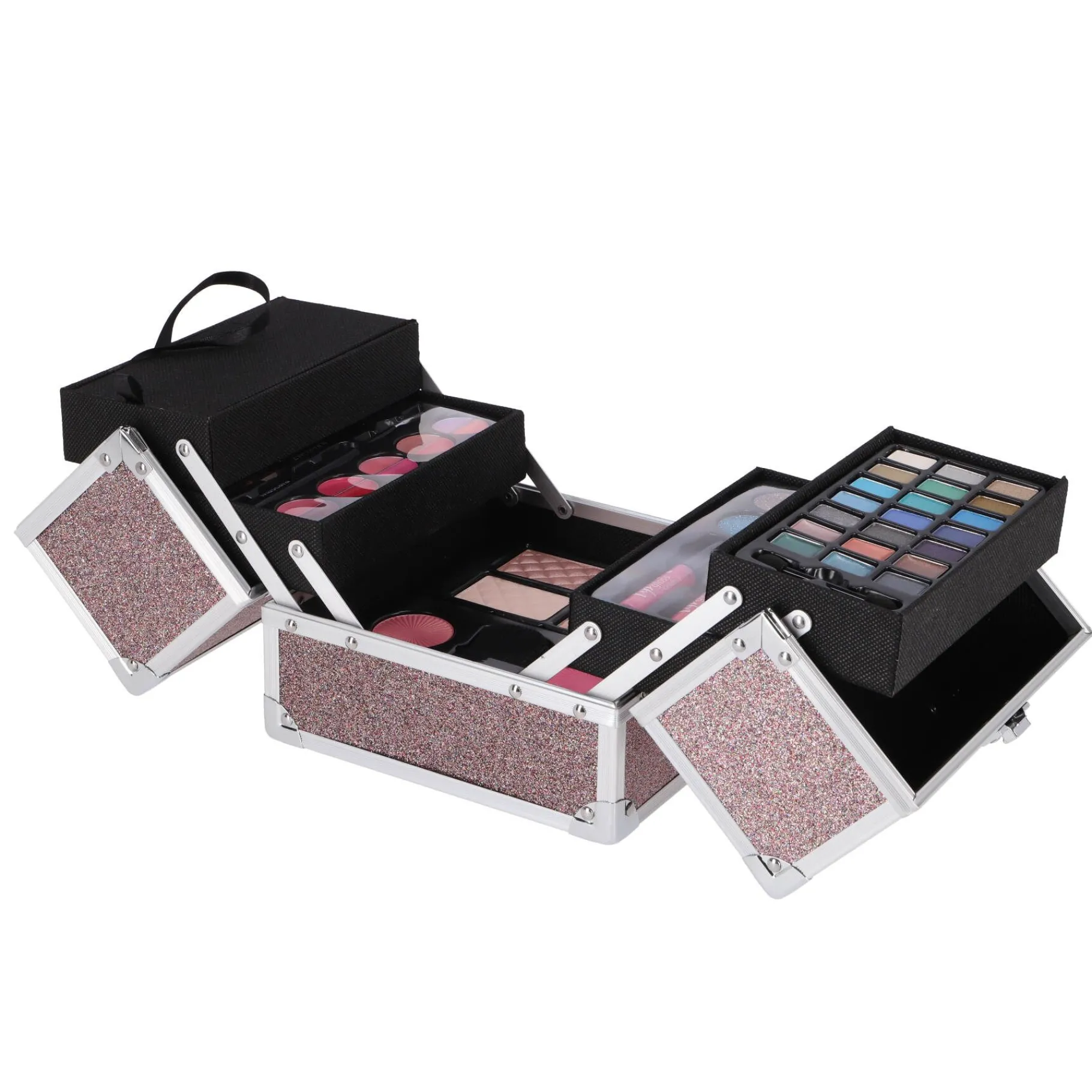 Make-Up> Casuelle Make-Up Koffer Oud Roze Multiglitter