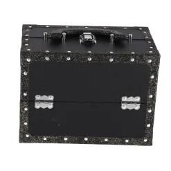 Make-Up> Casuelle Make-Up Koffer Zwart Met Gouden Glitters