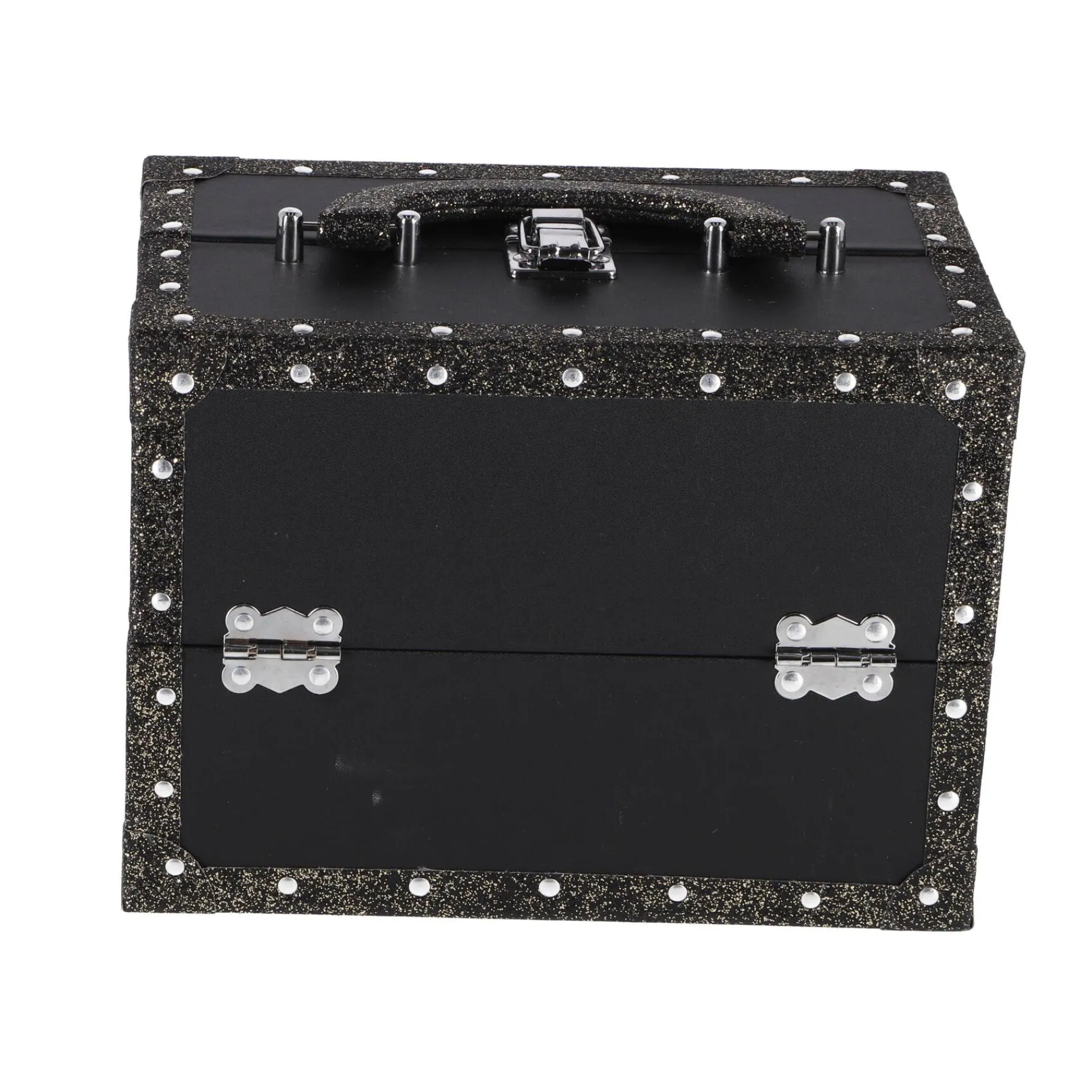 Make-Up> Casuelle Make-Up Koffer Zwart Met Gouden Glitters