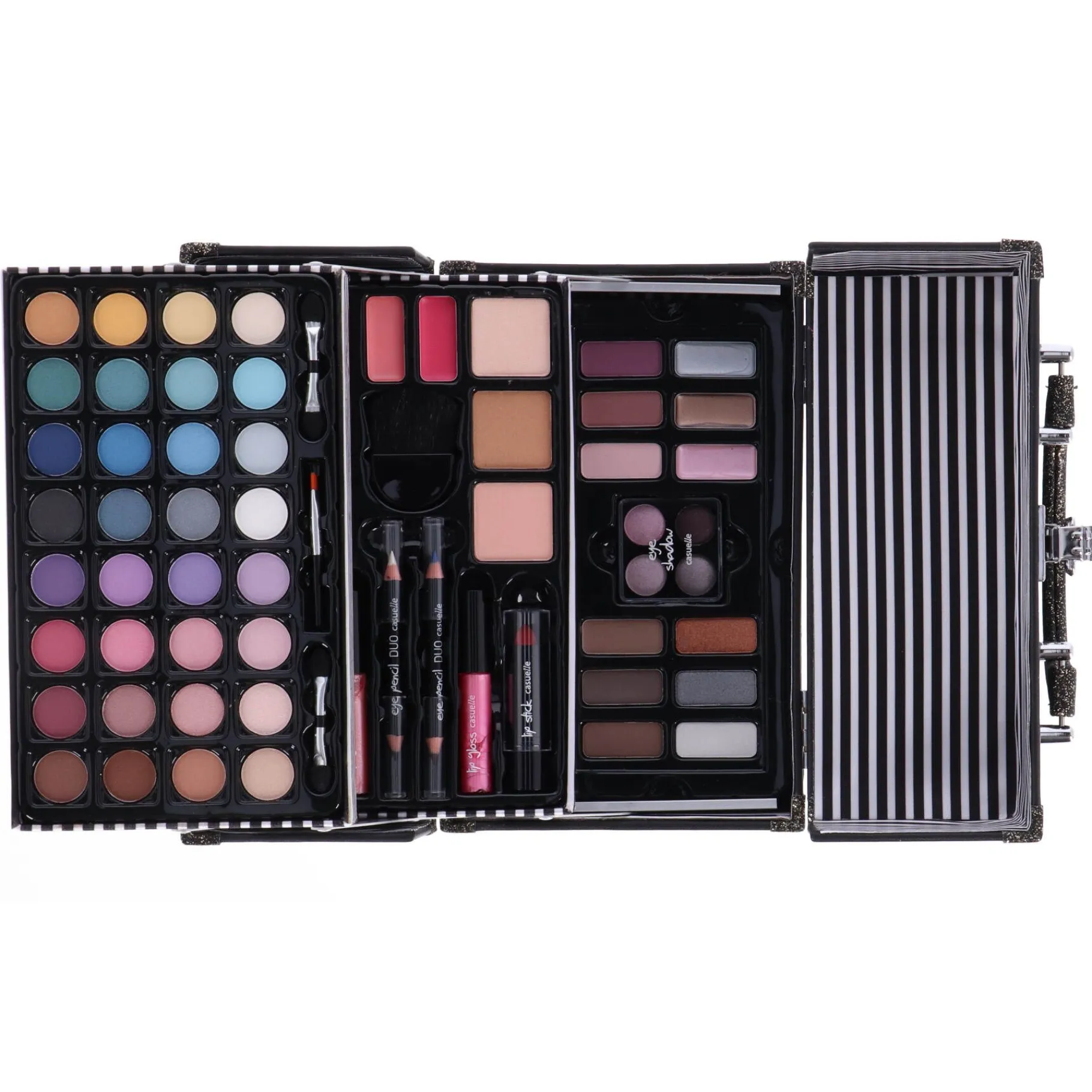 Make-Up> Casuelle Make-Up Koffer Zwart Met Gouden Glitters