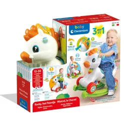 Babyspeelgoed> Clementoni baby hobbelpaard 3 in 1 Nederlands