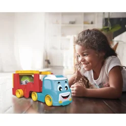 Voertuigen|Baby Voertuigen></noscript> Clementoni baby vrachtwagen met tuimelauto's