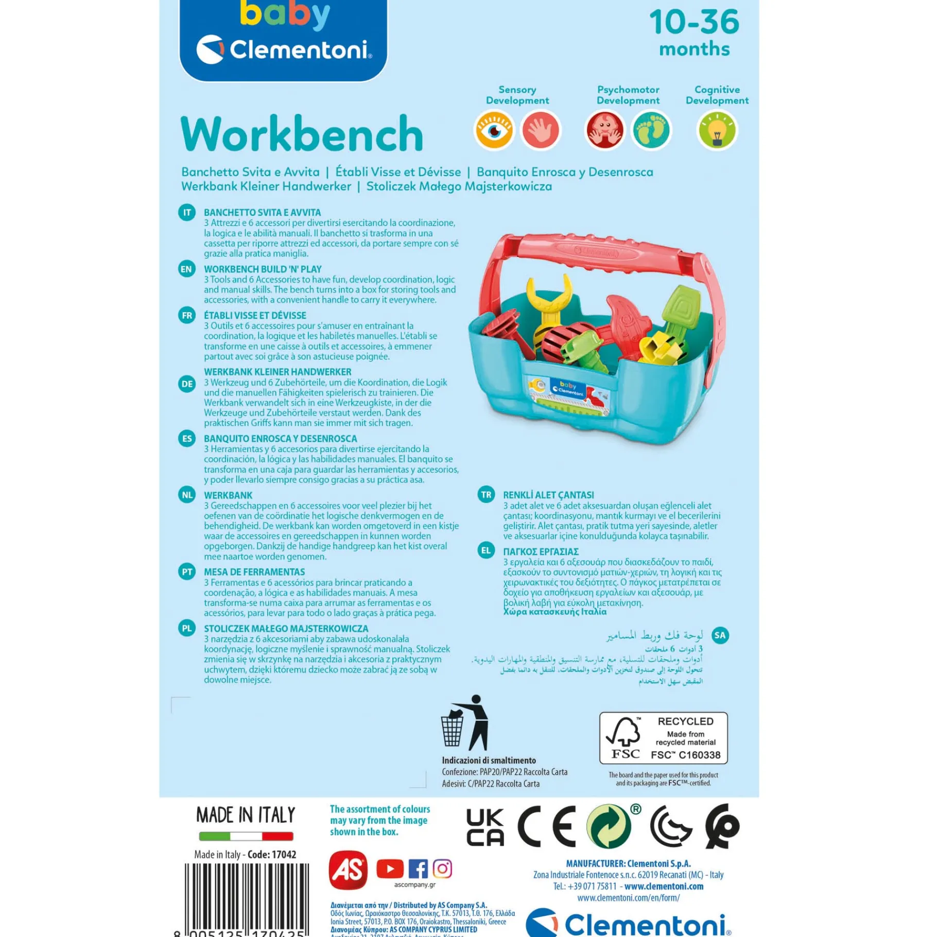 Babyspeelgoed> Clementoni baby werkbankje