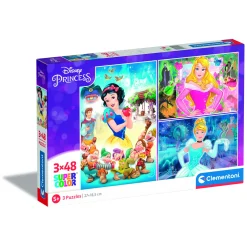 Legpuzzels>Clementoni disney princess puzzel 3 x 48 stukjes