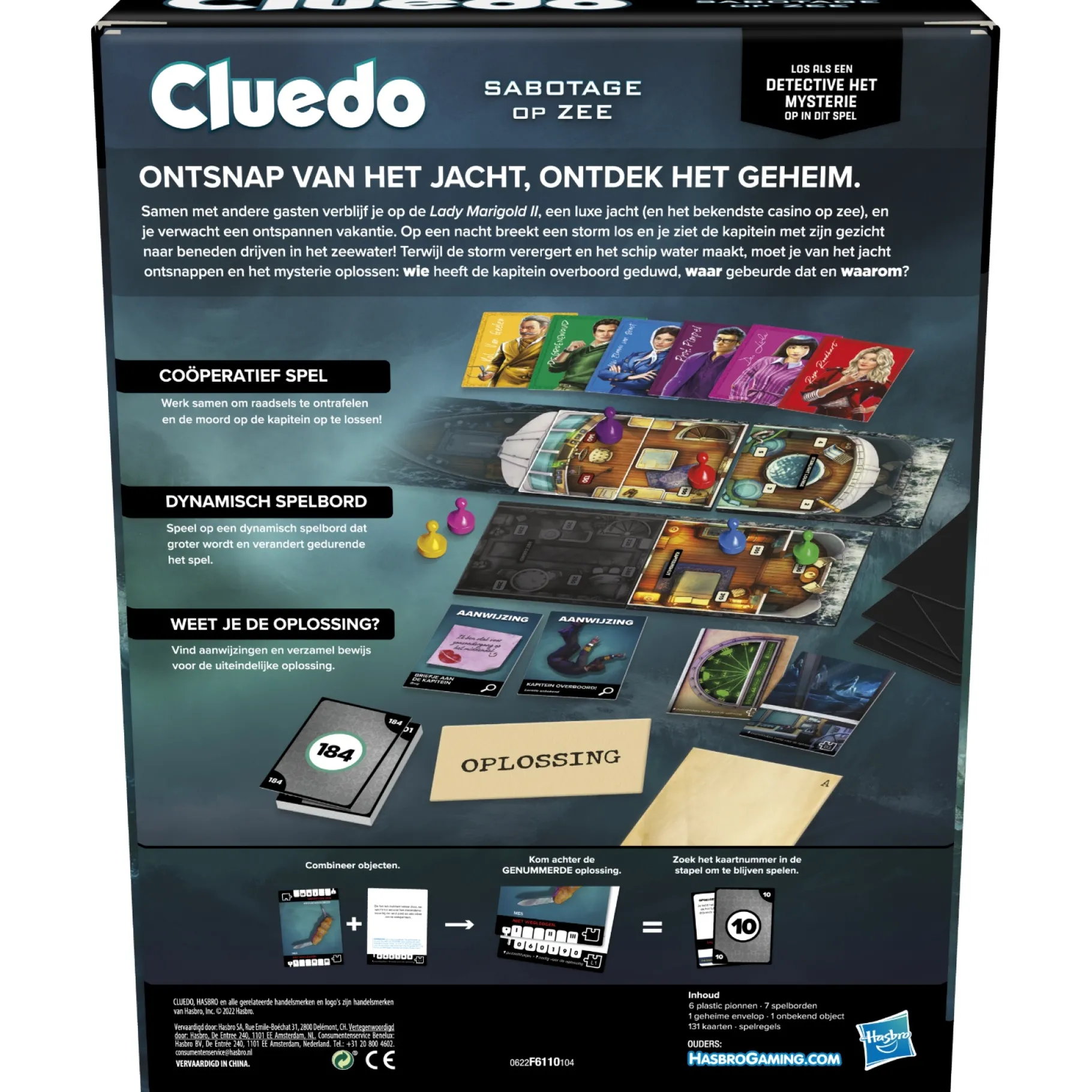 Strategiespellen>Hasbro Cluedo Escape Sabotage Op Zee - Denkspel