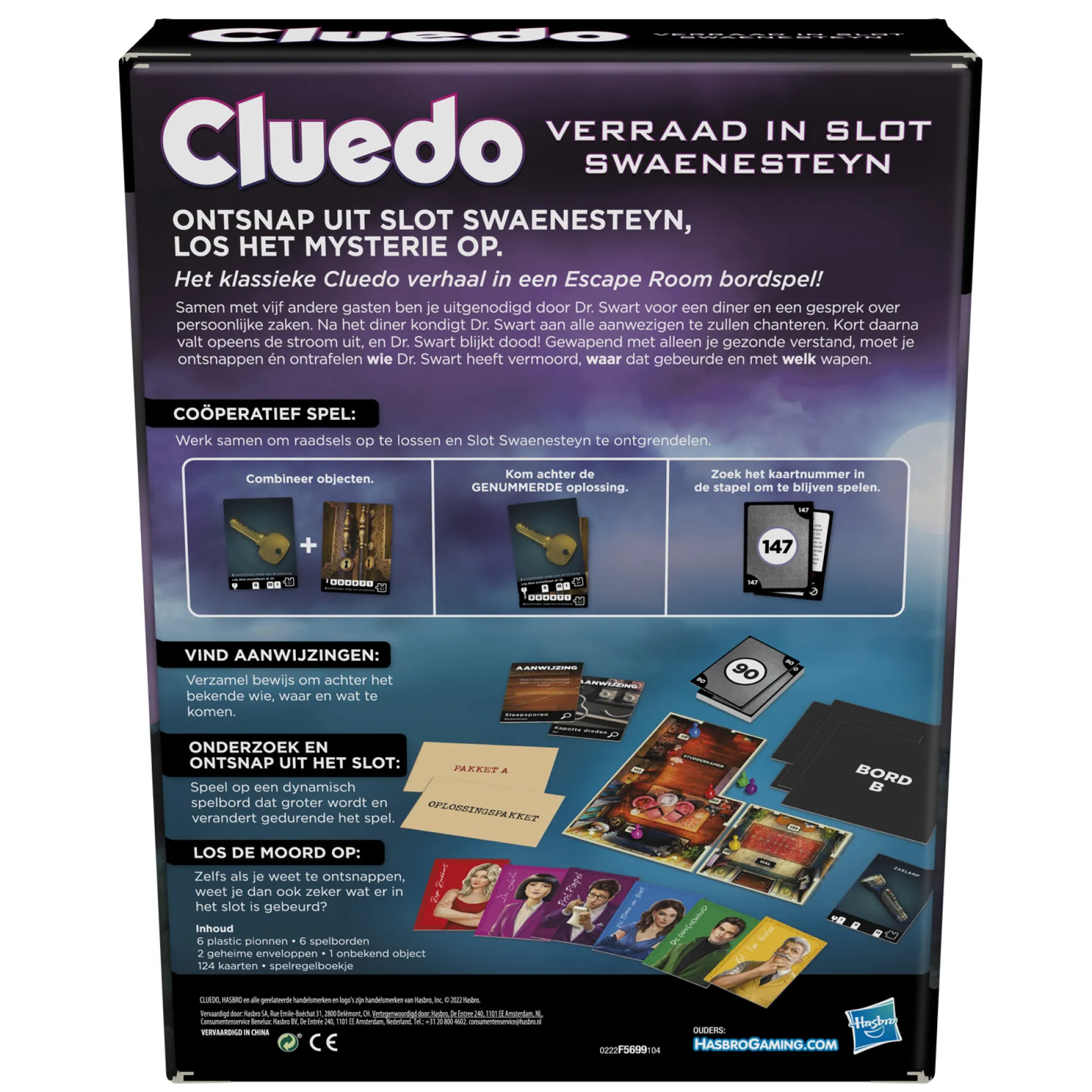 Bordspellen>Hasbro Cluedo Escape: Verraad in Slot Swaenesteyn - Bordspel