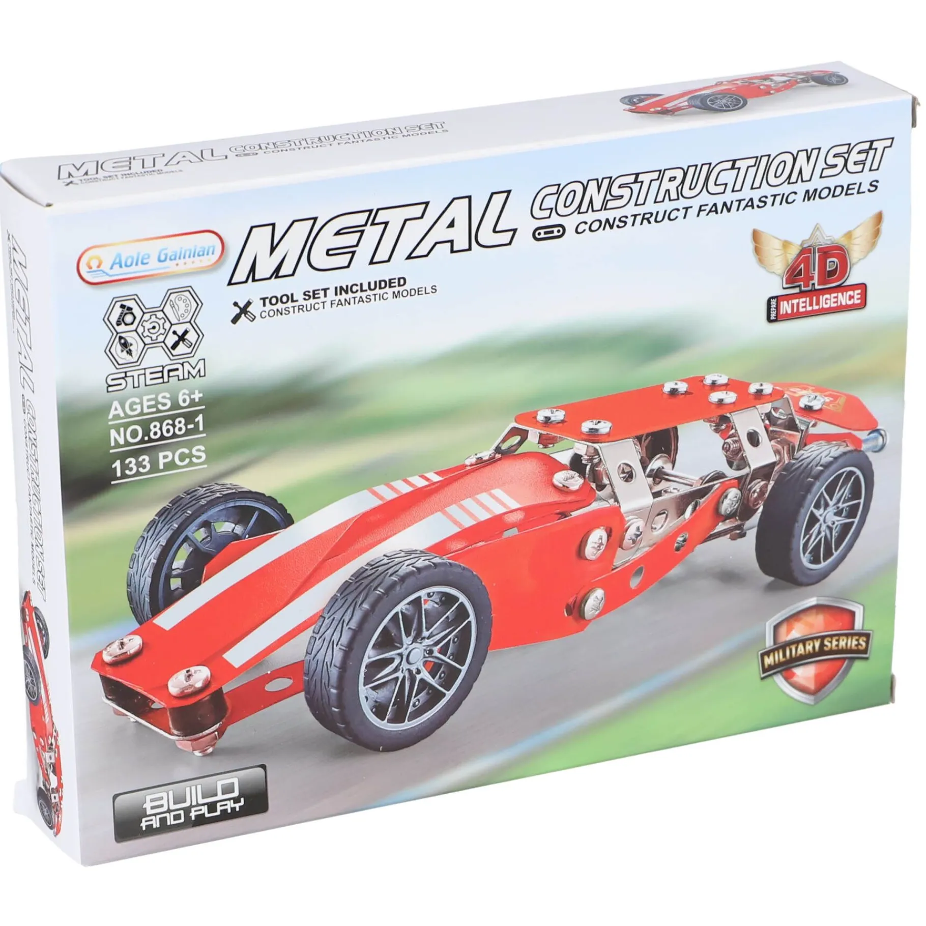 Bouwpakketten> Constructieset metaal auto racer