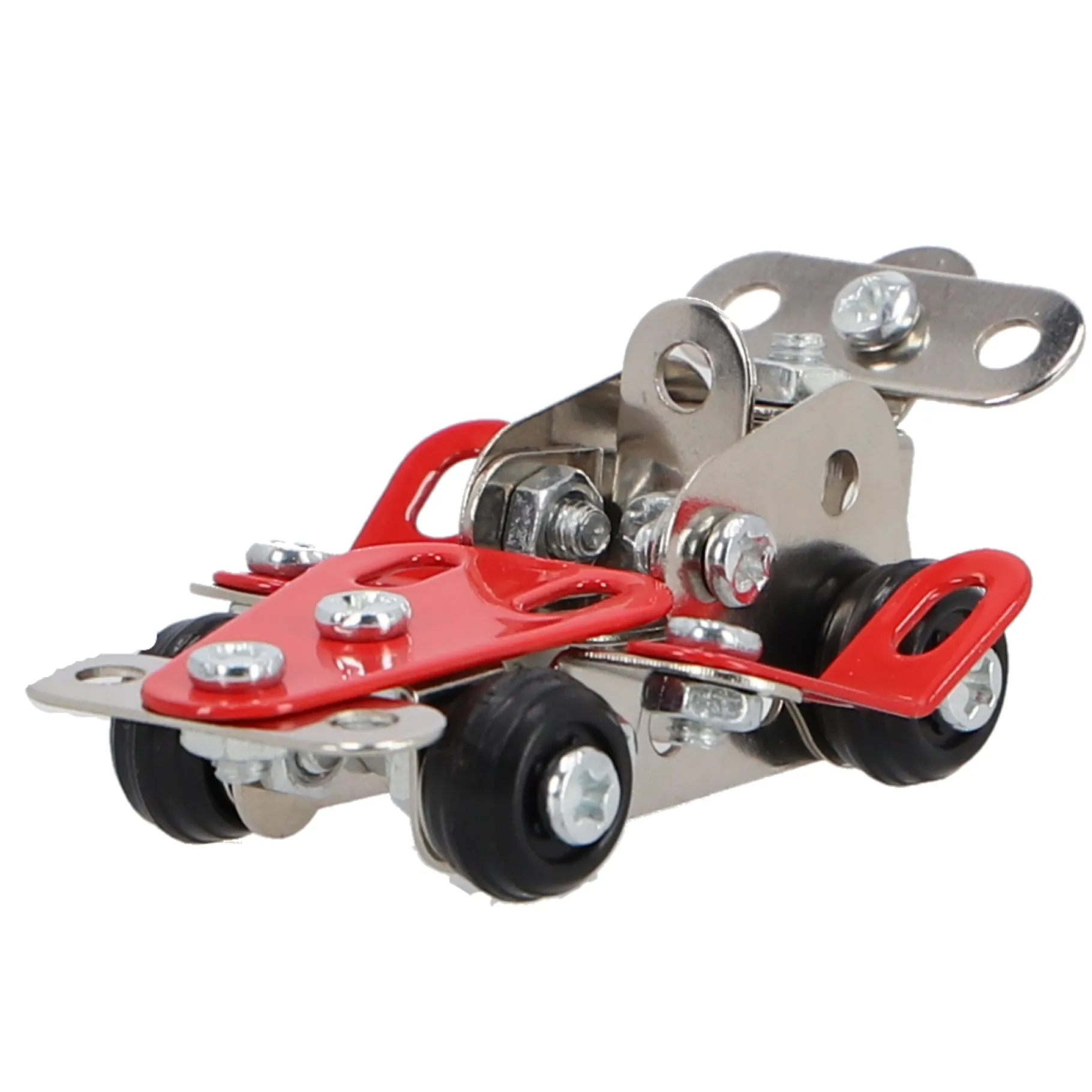 Jongens|Voertuigen> Constructieset voertuigen metaal 4 assorti