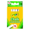 Schoolborden>Crayola Krijtjes 12 Wit Stofvrij