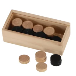 Spel Accessoires> Damstenen In Houten Kistje 30mm