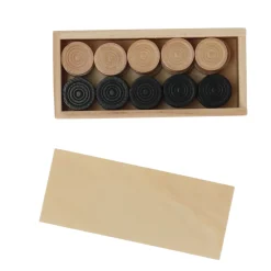 Spel Accessoires> Damstenen In Houten Kistje 30mm