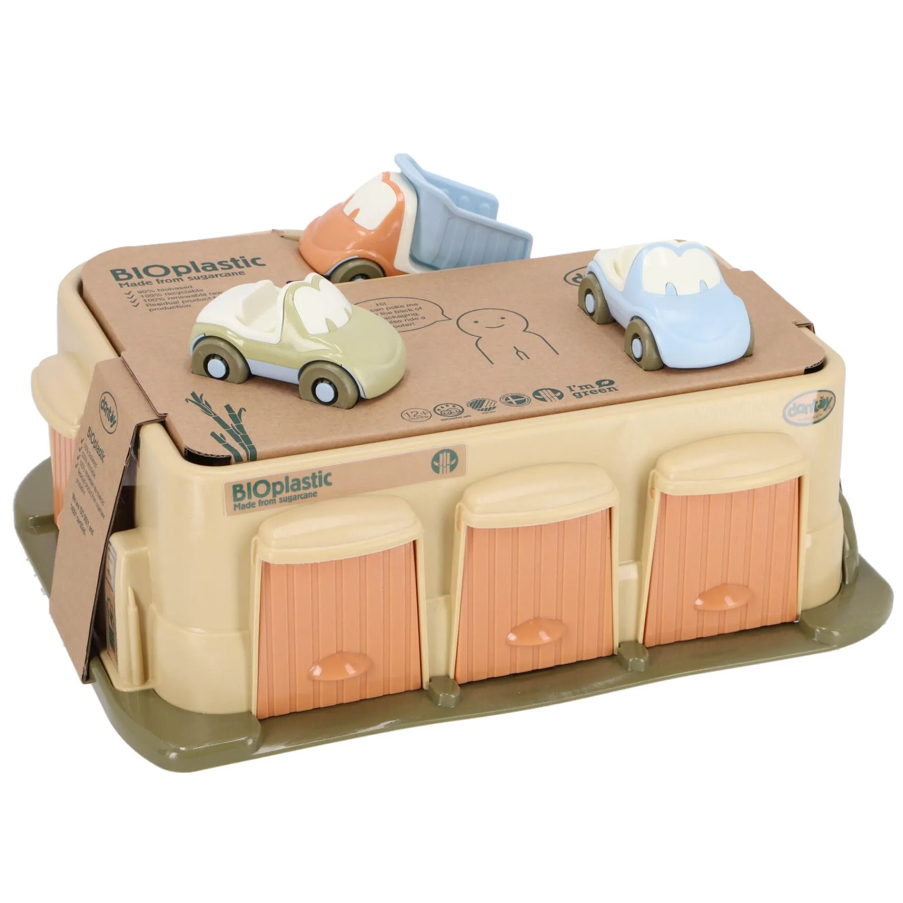 Voertuigen|Baby Voertuigen> Dantoy garage met 3 auto's bio