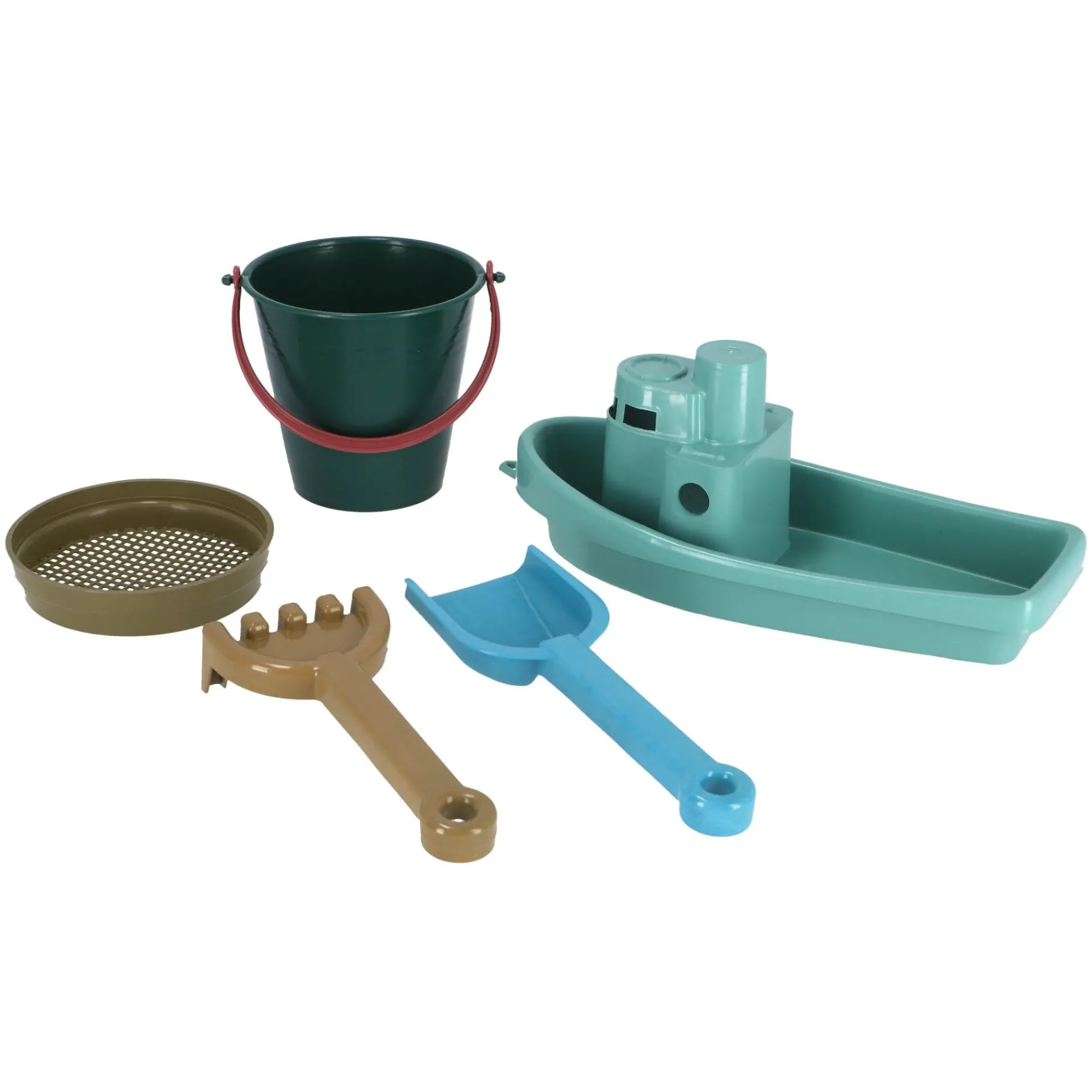 Zwemmen En Waterspeelgoed> Dantoy strandset boot in visnet eco 5 delig