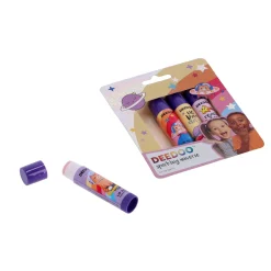 Make-Up> Deedoo Kids Lip Balm Positive Vibes 4 Stuks