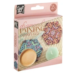Diamond Painting> Diamond painting onderzetters maken 2 stuks  9,5x9x5 cm