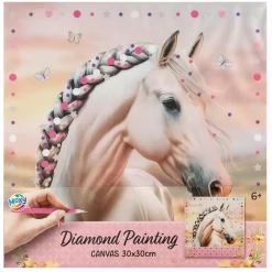 Diamond Painting> Diamond painting op canvas Horse collection  30x30 cm