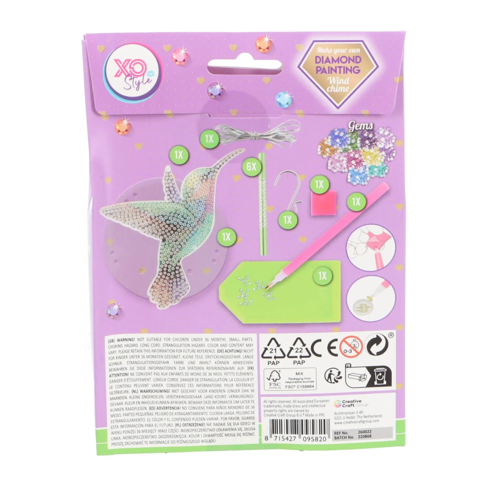 Diamond Painting>Grafix Diamond Painting Windgong 3 assorti