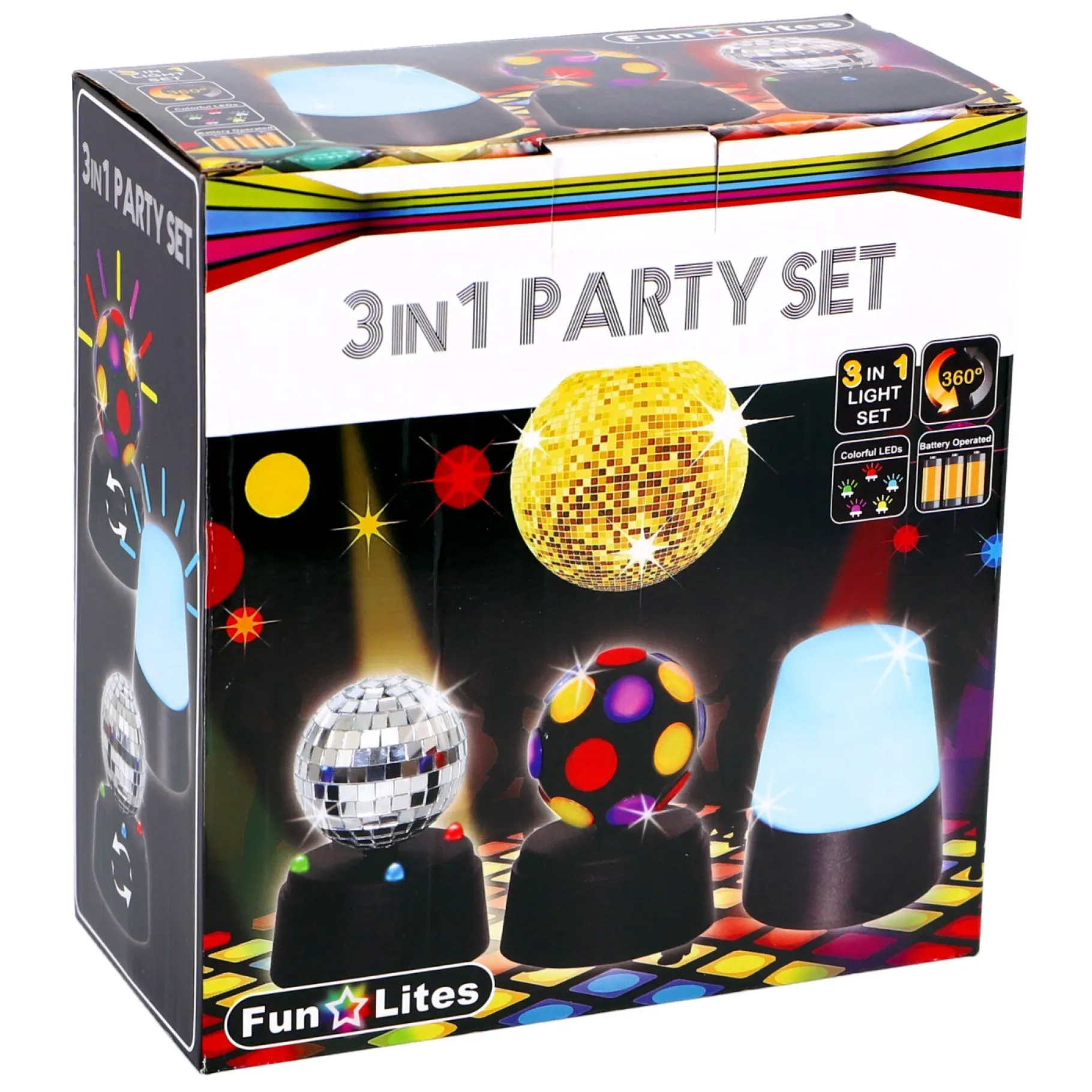 Disco>Fun Lites Disco 3 In 1 Party Set B/O