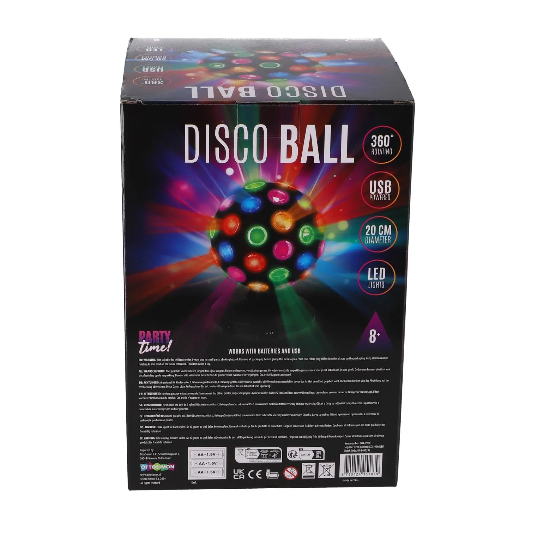 Disco> Disco bal LED 20 cm
