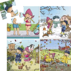Legpuzzels> Fien & Teun 4-in-1 Puzzel