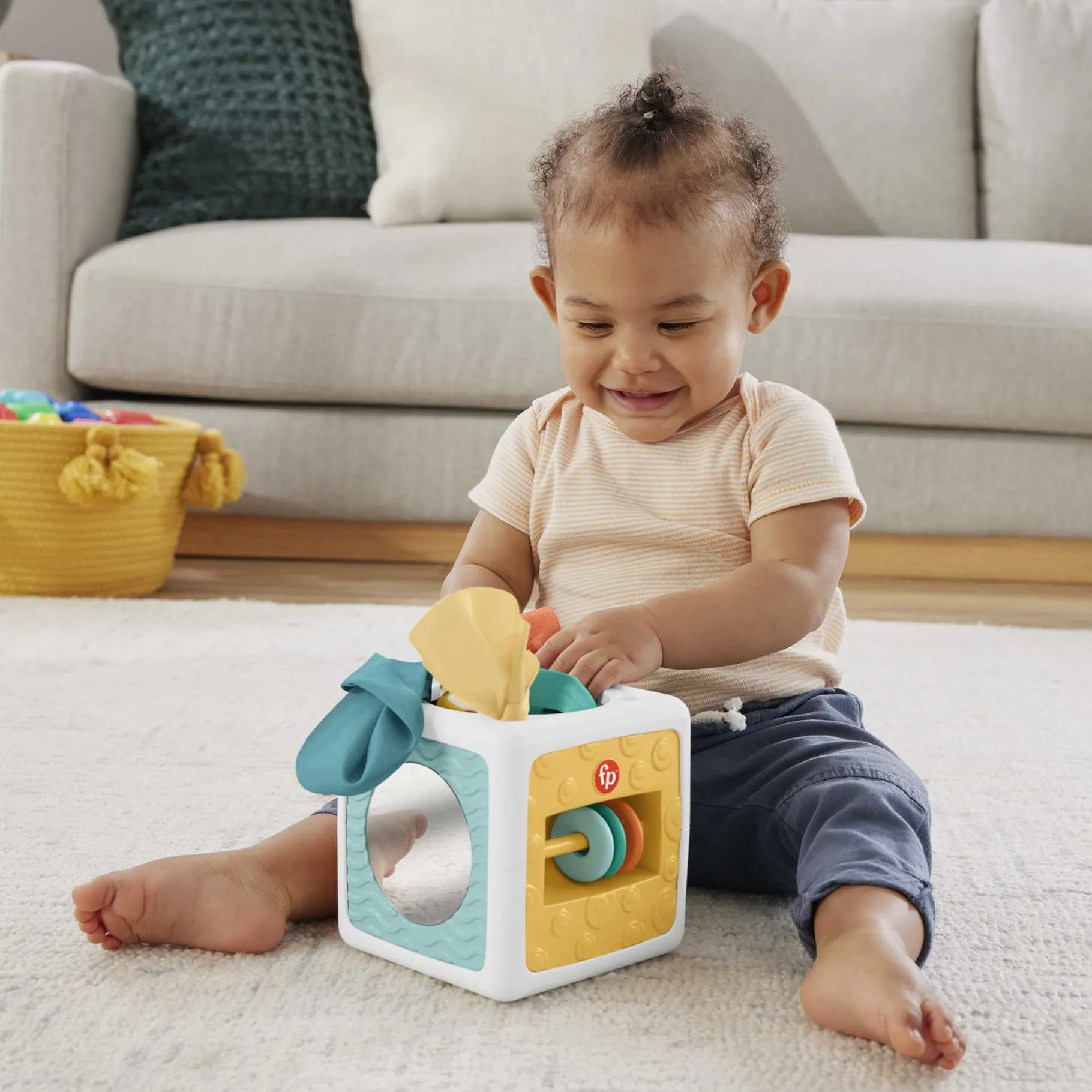 Babyspeelgoed> Fisher Price 2 In 1 Baby Tissue Box