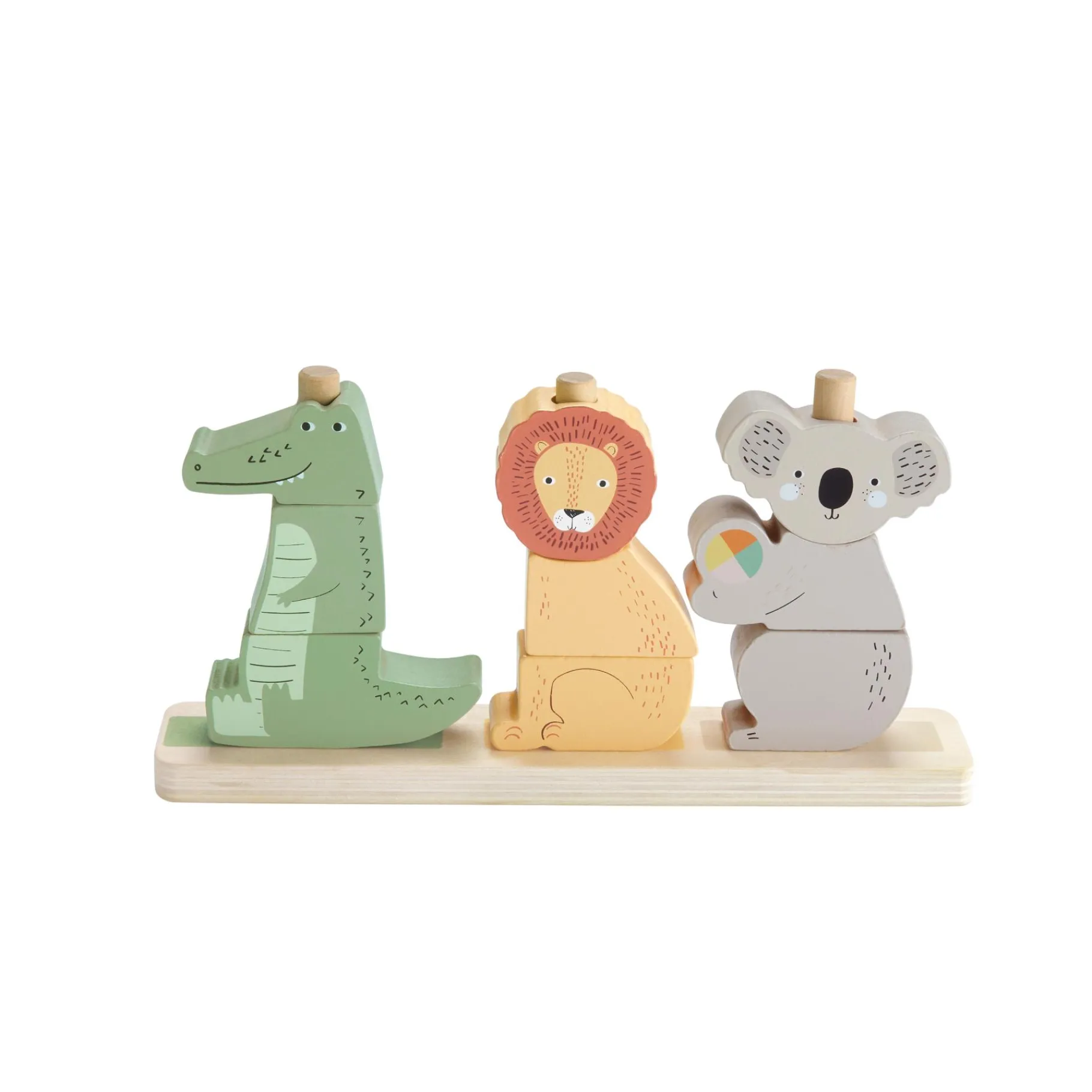 Stapeltorens> Fisher Price Hout Stapel Dieren