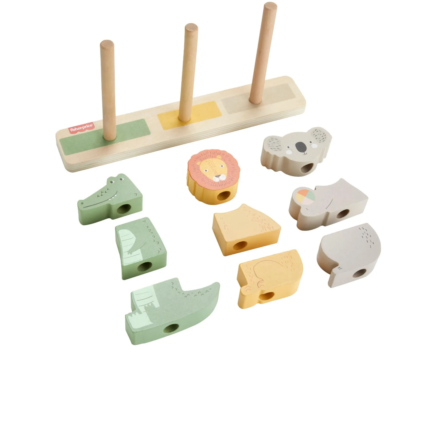 Stapeltorens> Fisher Price Hout Stapel Dieren