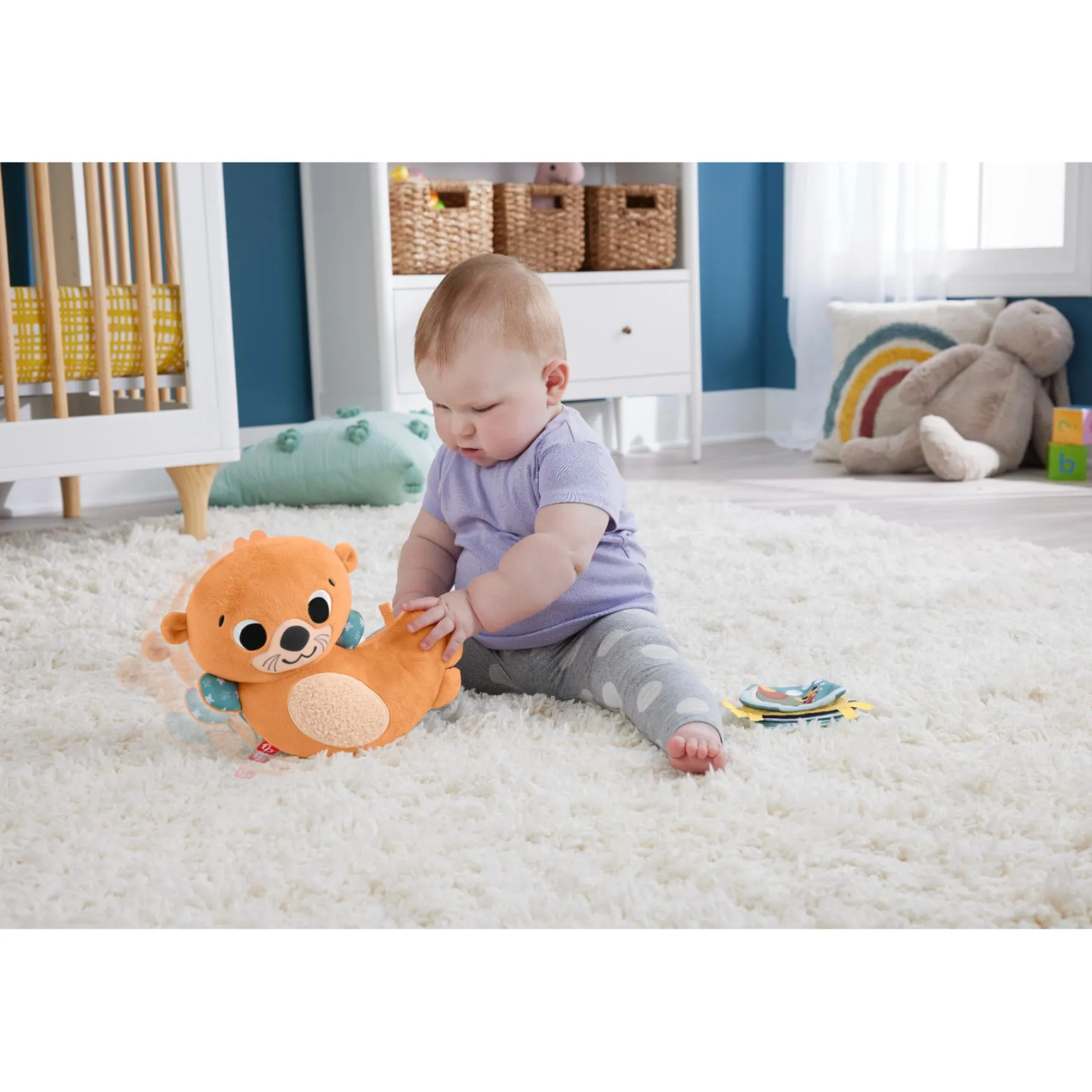 Babyspeelgoed> Fisher Price 2-In1 Rocking Tummy Time Otter