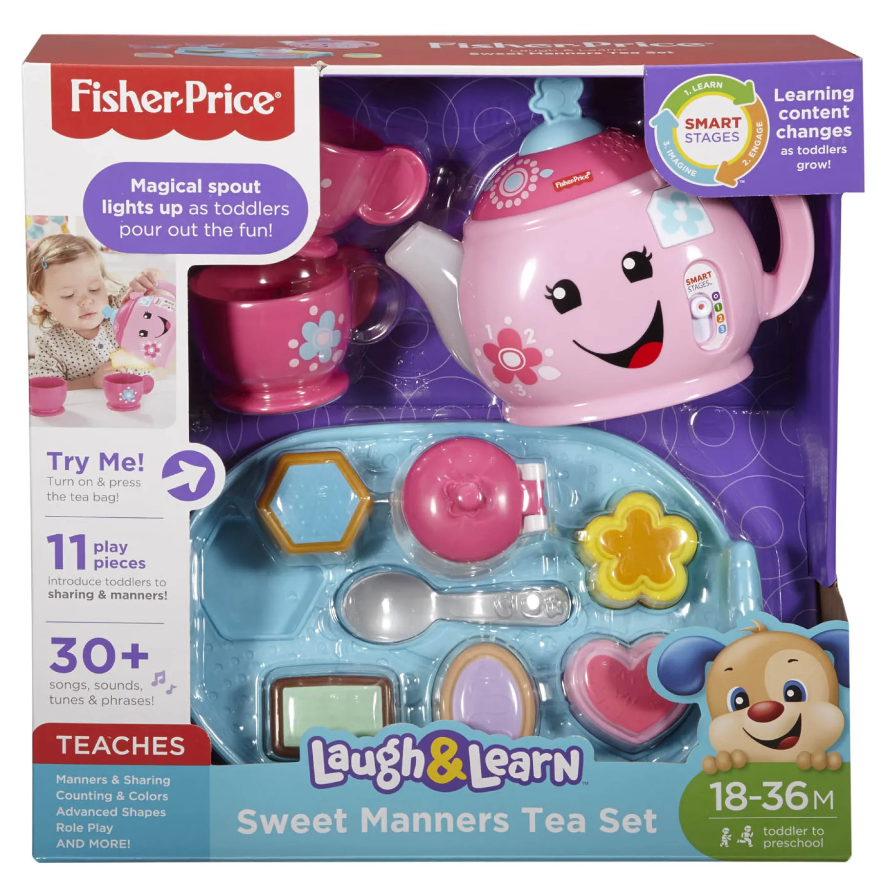 Educatief Baby- En Peuterspeelgoed>Mattel Fisher-Price Leerplezier Goede Manieren Theeservies (NL)