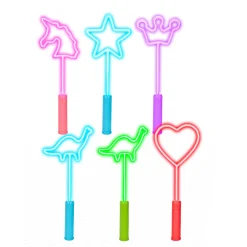 Disco> FUN figuurstick neon met licht 6 assorti
