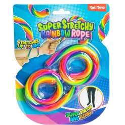 Fidget Toys> FUN super rekbaar touw regenboog 2 stuks