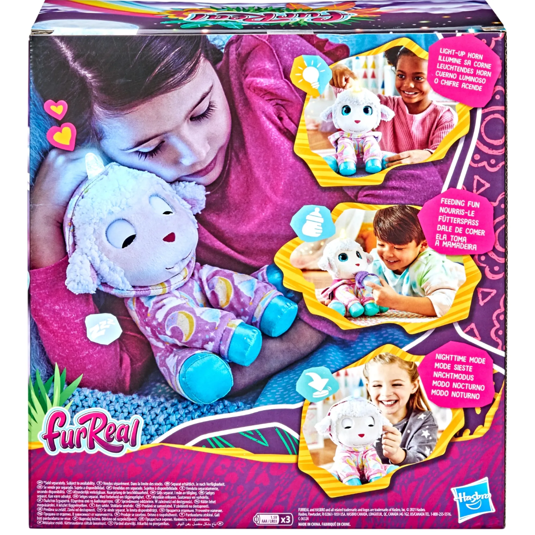 Speelfiguren|Meisjes>Hasbro Fur Real Sweet Jammiecorn Lammetje