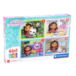 Legpuzzels>Clementoni Gabby's Dollhouse Puzzel 4-in-1 (12, 16, 20, 24)