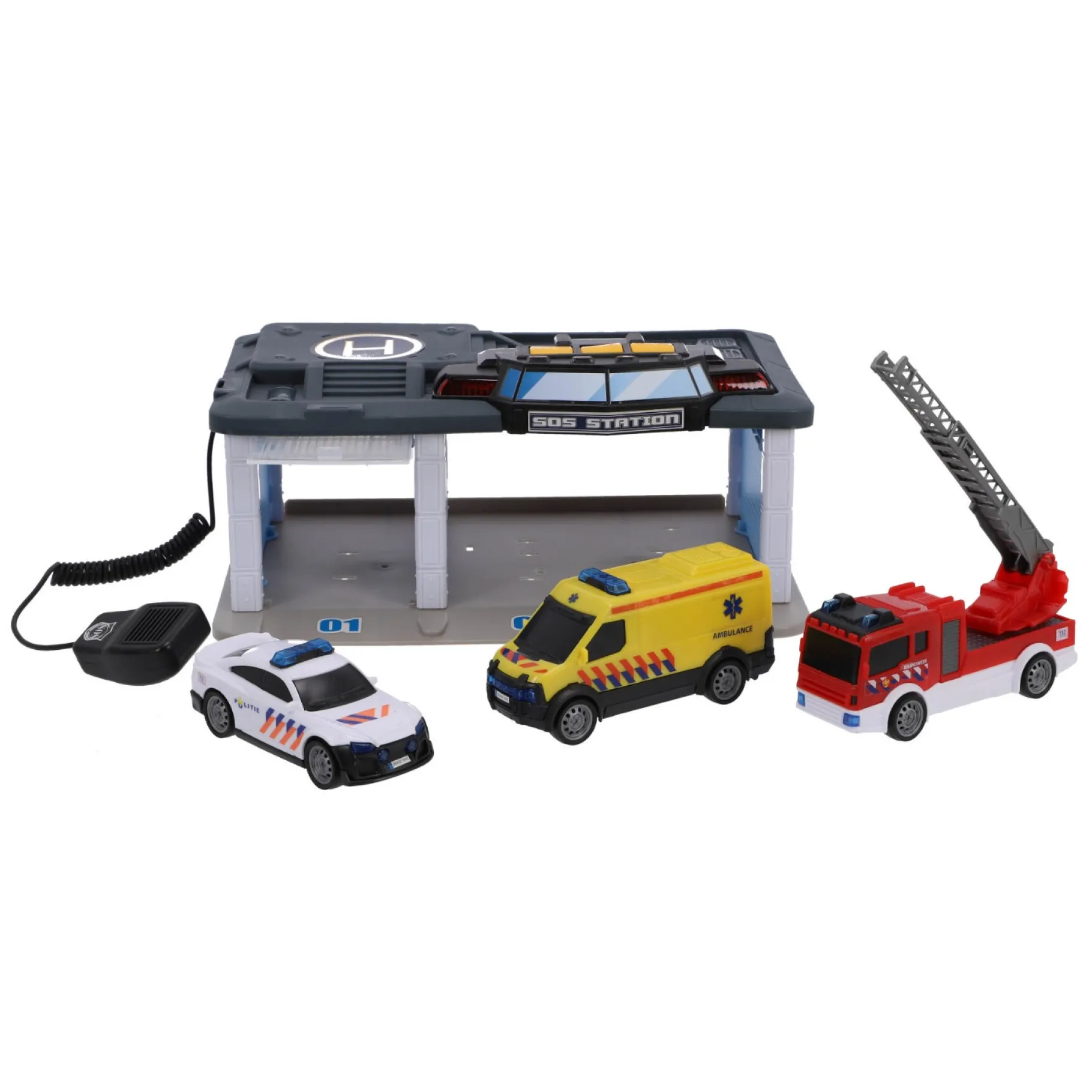 Jongens|Auto's>Dickie Garage rescue center met licht en geluid b/o nl