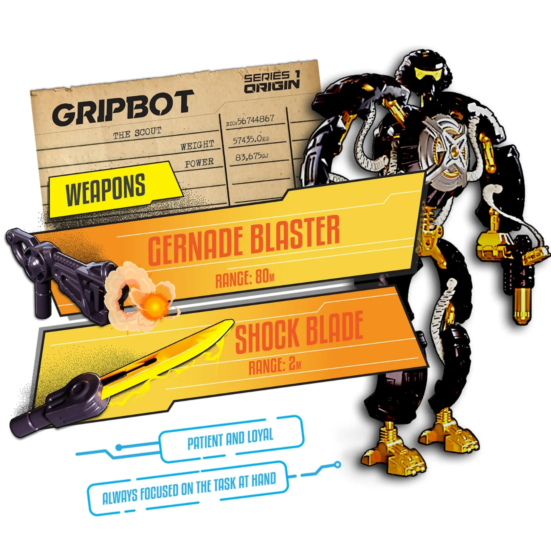 Actiefiguren|Jongens> Giga Bots Energy Core Gripbot