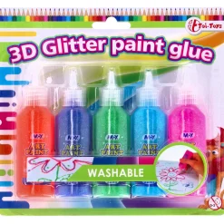 Knutselen> Glitterlijm 5 kleuren