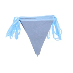 Feestartikelen> Glitterslinger Lichtblauw 6m