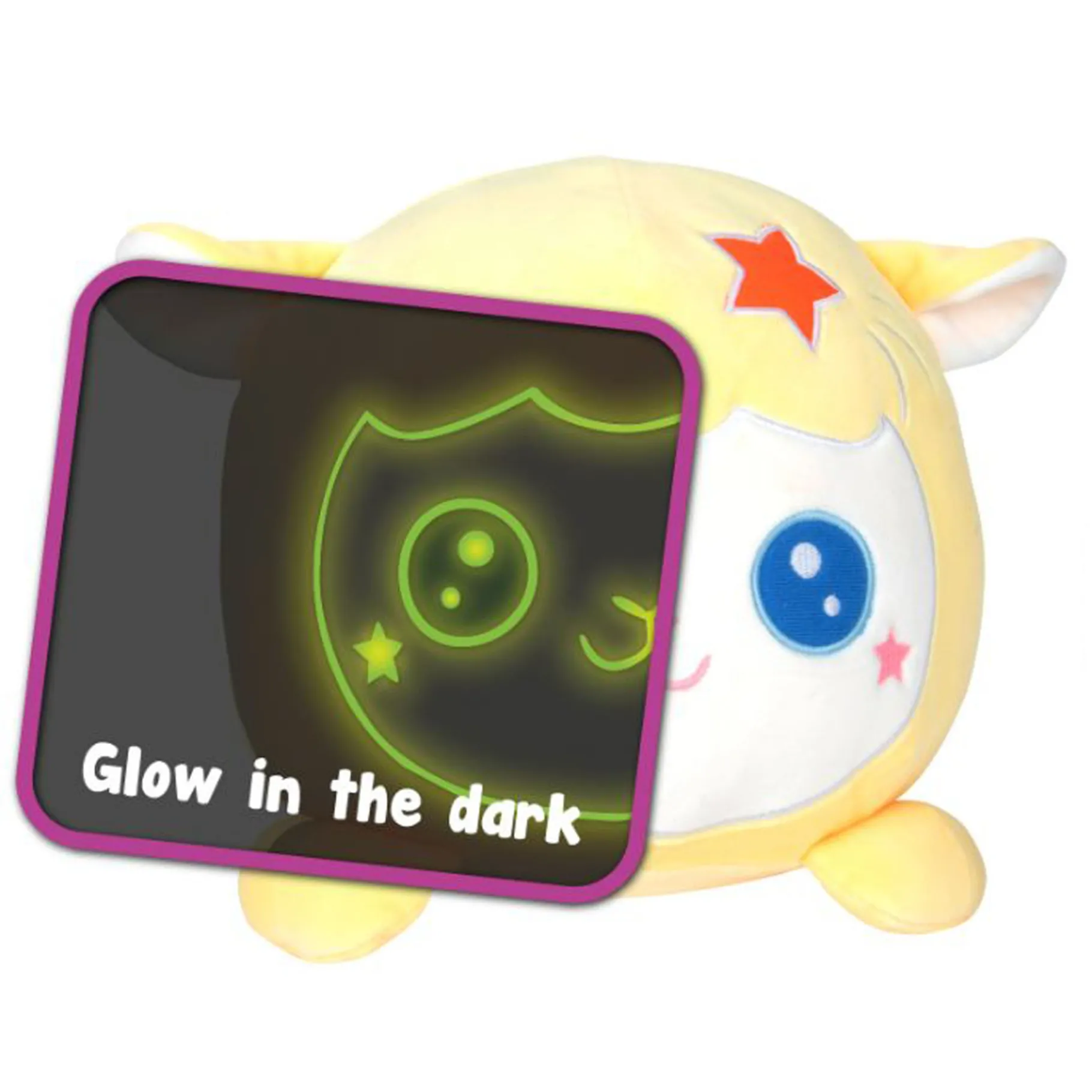 Dieren Knuffels En Pluche> Glow in the dark pluche dier XL 23 cm 6 assorti