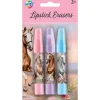 Schrijfwaren> Gummen lippenstift 3 stuks Horse collection