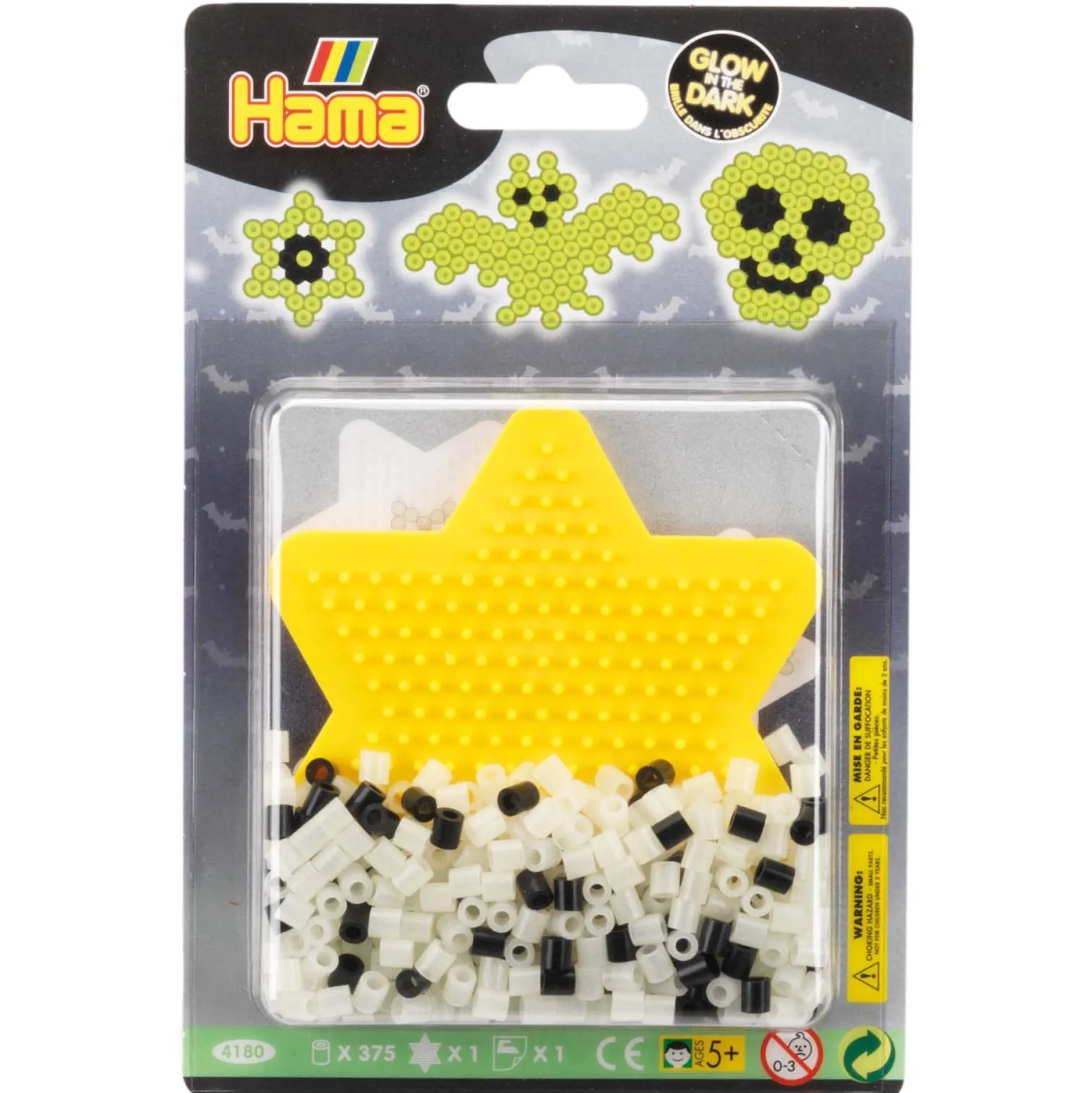 Strijkkralen>Hama Strijkkralen Blister Pack Glow In The Dark 375 Stuks