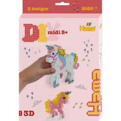 Strijkkralen> Hama strijkkralen 3D Eenhoorn set 2000 delig