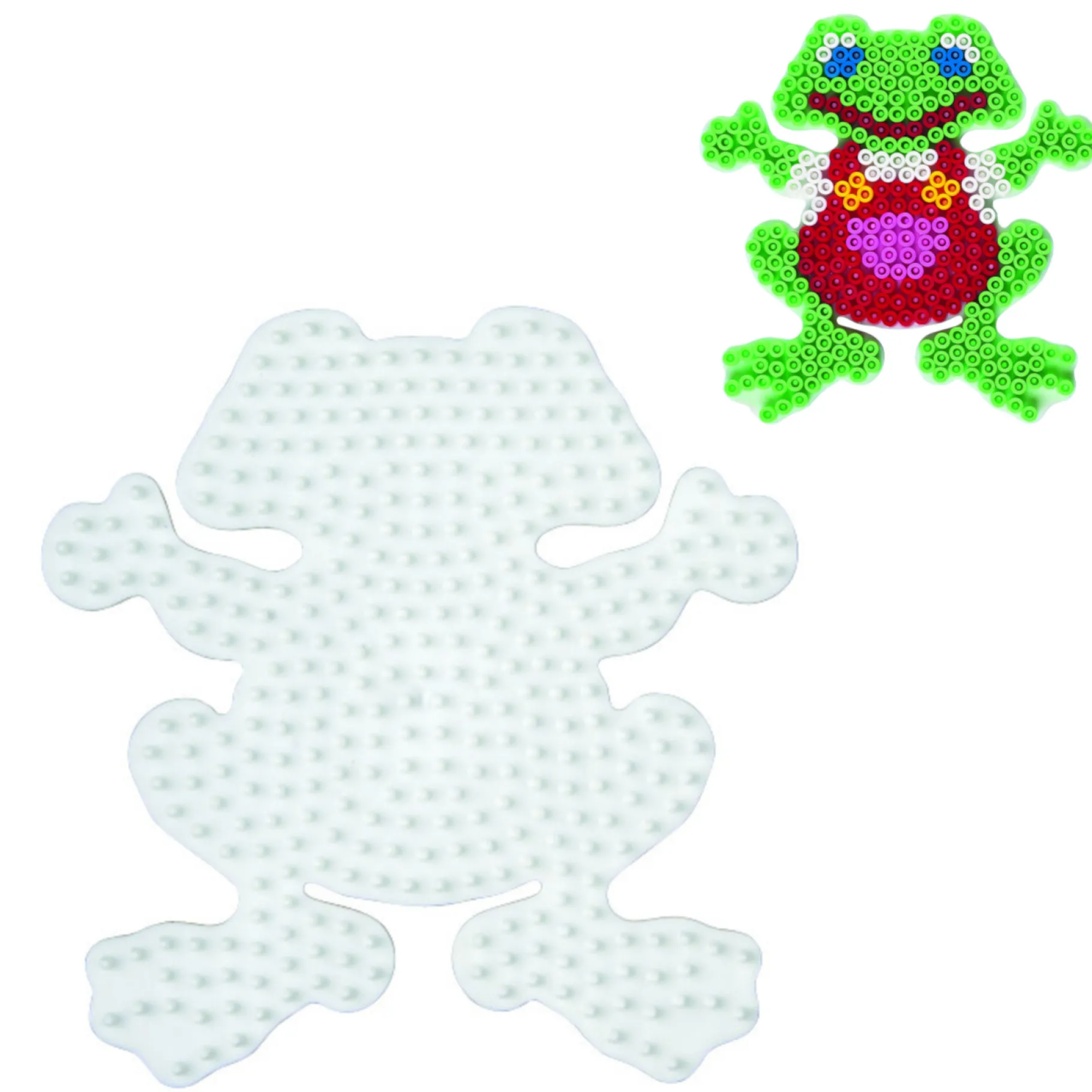 Strijkkralen>Hama Strijkkralen Grondplaat Kikker Wit