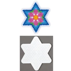 Strijkkralen>Hama Strijkkralen Grondplaat Ster Klein Wit