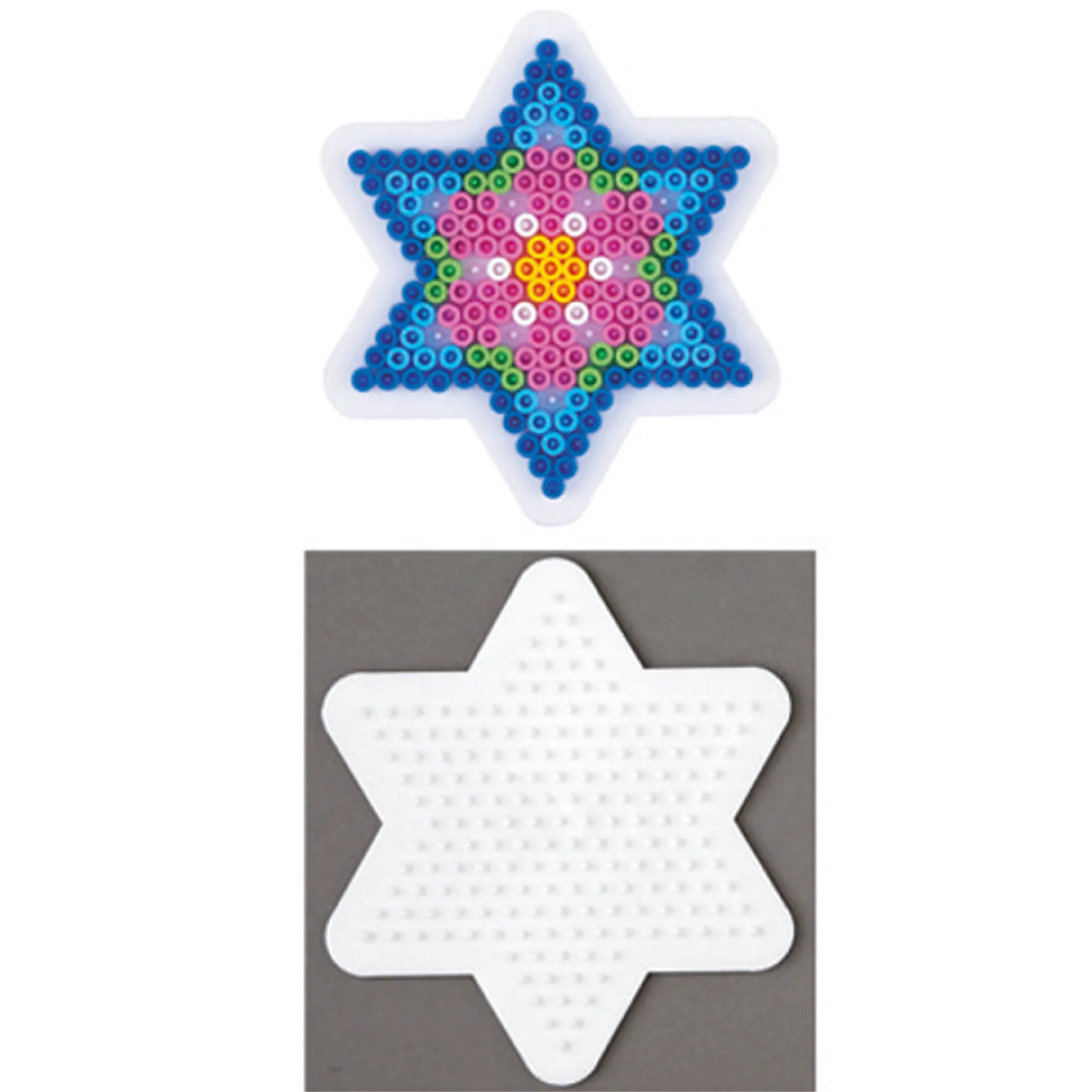 Strijkkralen>Hama Strijkkralen Grondplaat Ster Klein Wit