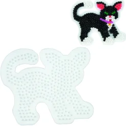 Strijkkralen>Hama Strijkkralen Grondplaat Kat Wit