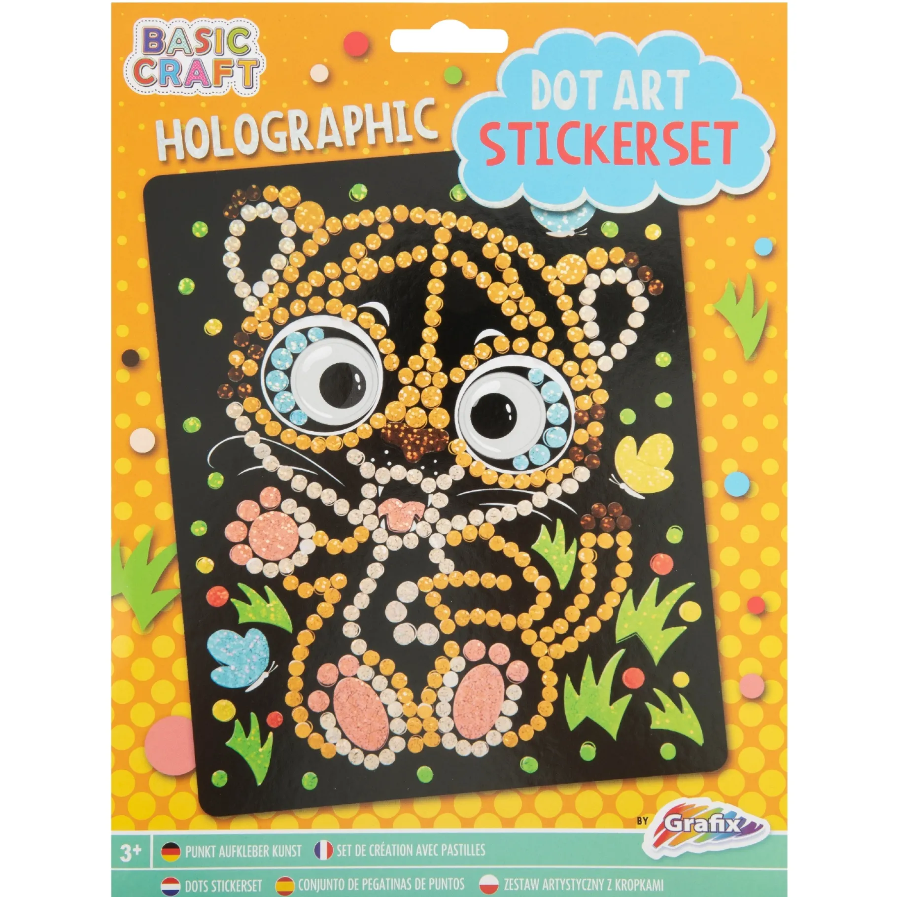 Stickers>Grafix Holographic Dot Stickerset, 3 ass. 22 x 18 cm