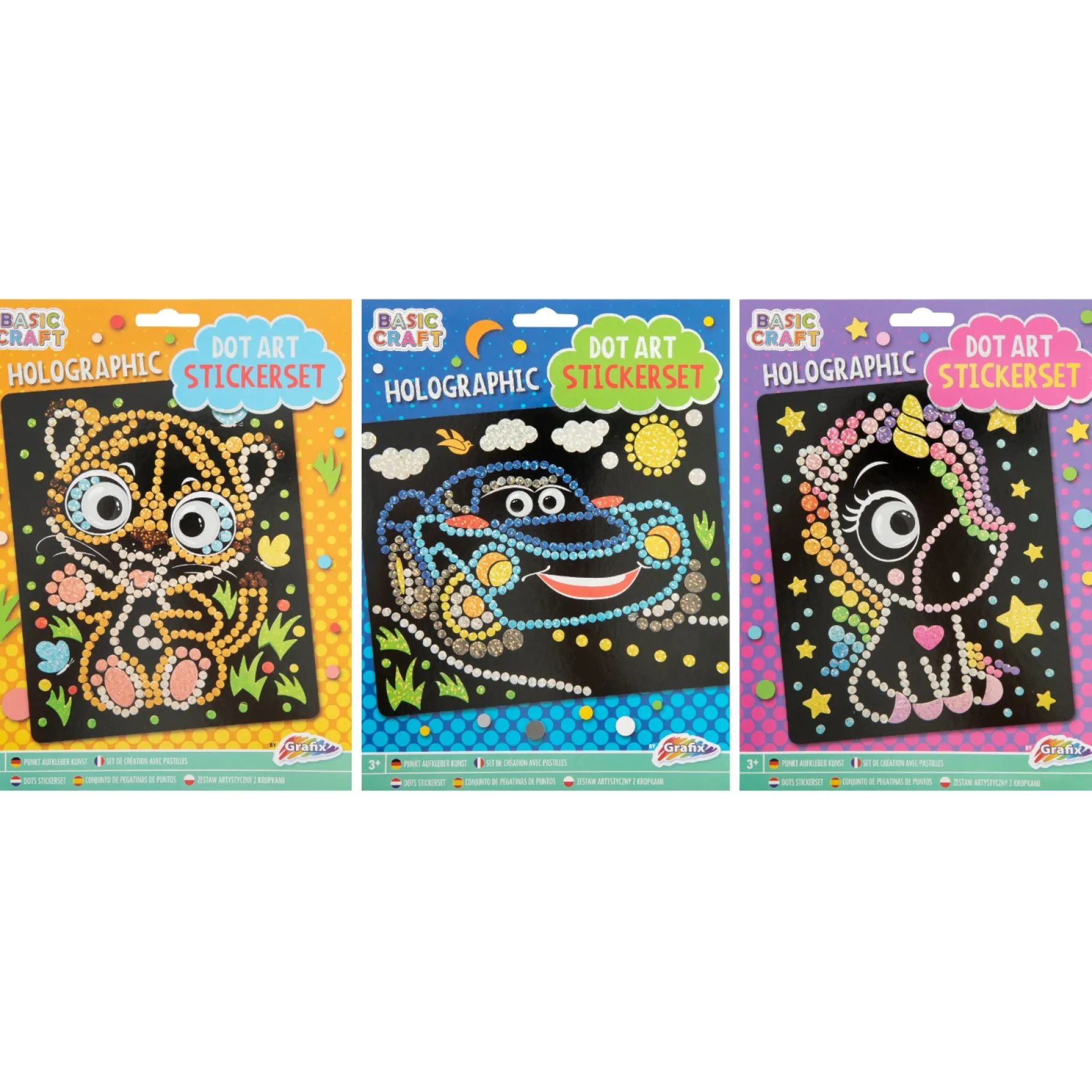 Stickers>Grafix Holographic Dot Stickerset, 3 ass. 22 x 18 cm