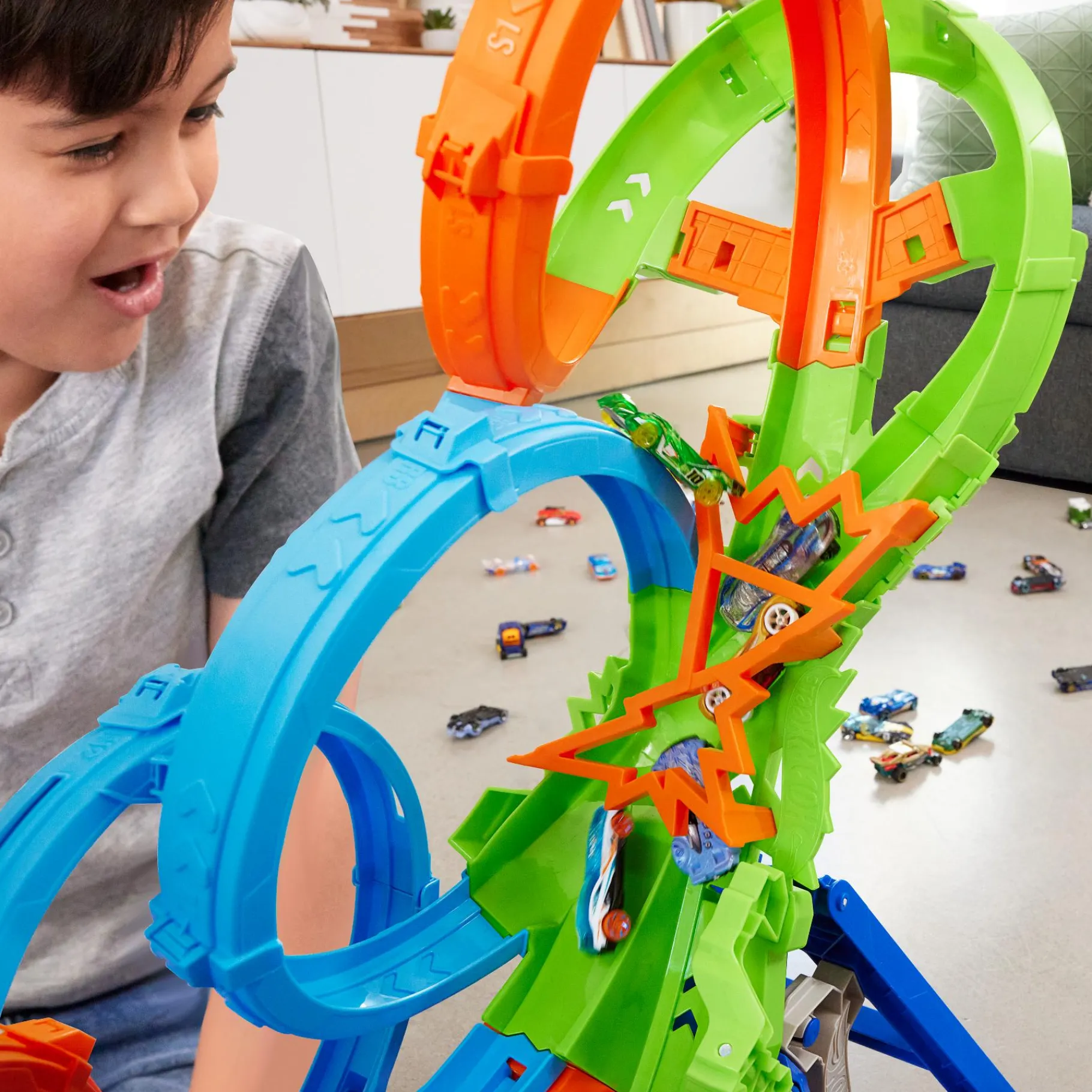 Racebanen|Jongens> Hot Wheels Action Endless Loop Boosted Set