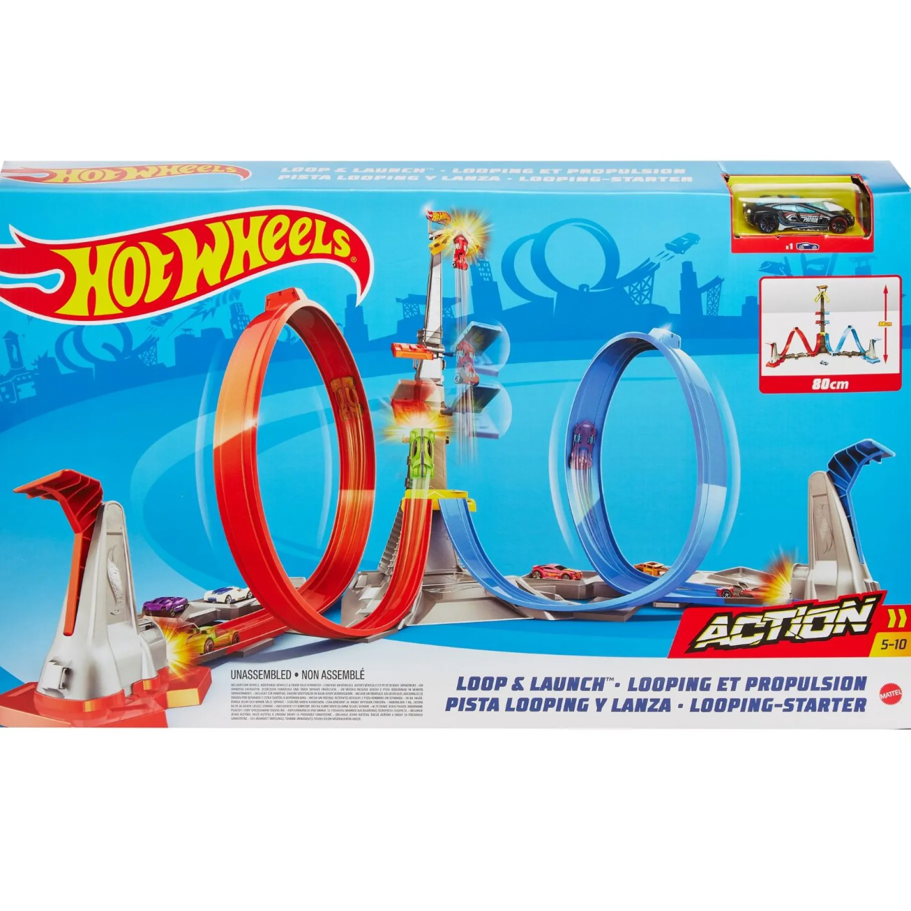Racebanen|Jongens>Mattel Hot Wheels Action Loop En Lanceer